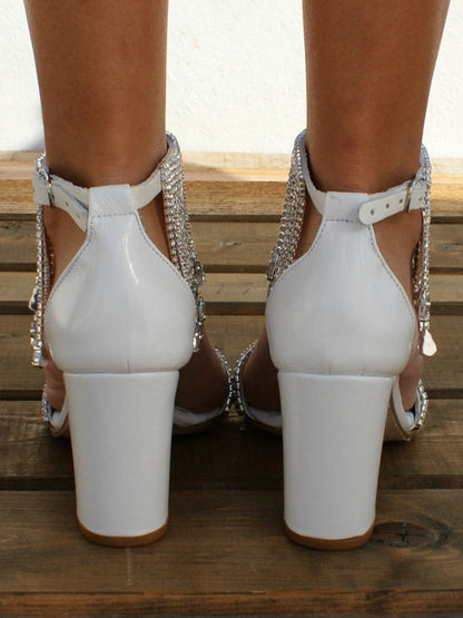 Tassel Rhinestone Party Heels - ECHOINE