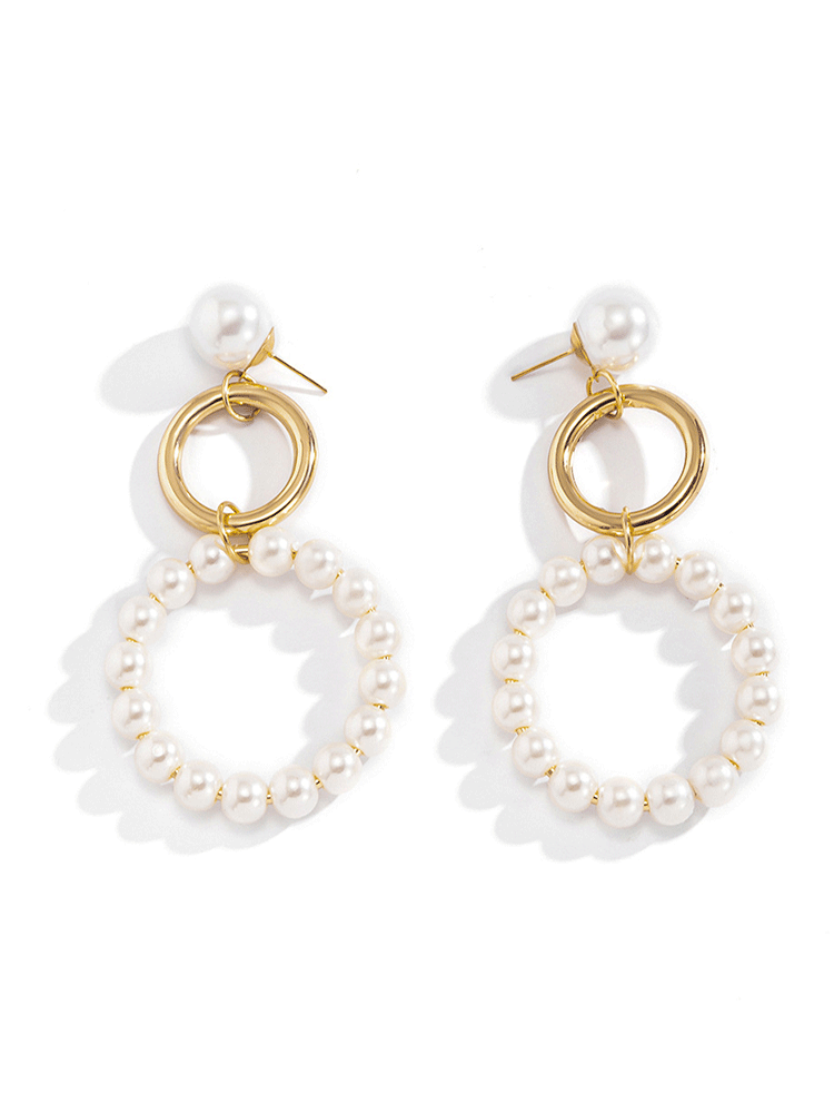 Pearls Hoop Earrings - ECHOINE