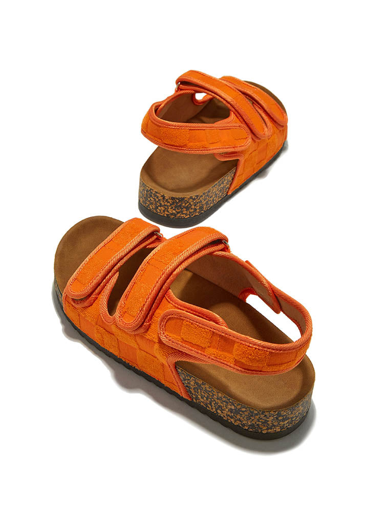 Velcro Flat Sandals - ECHOINE