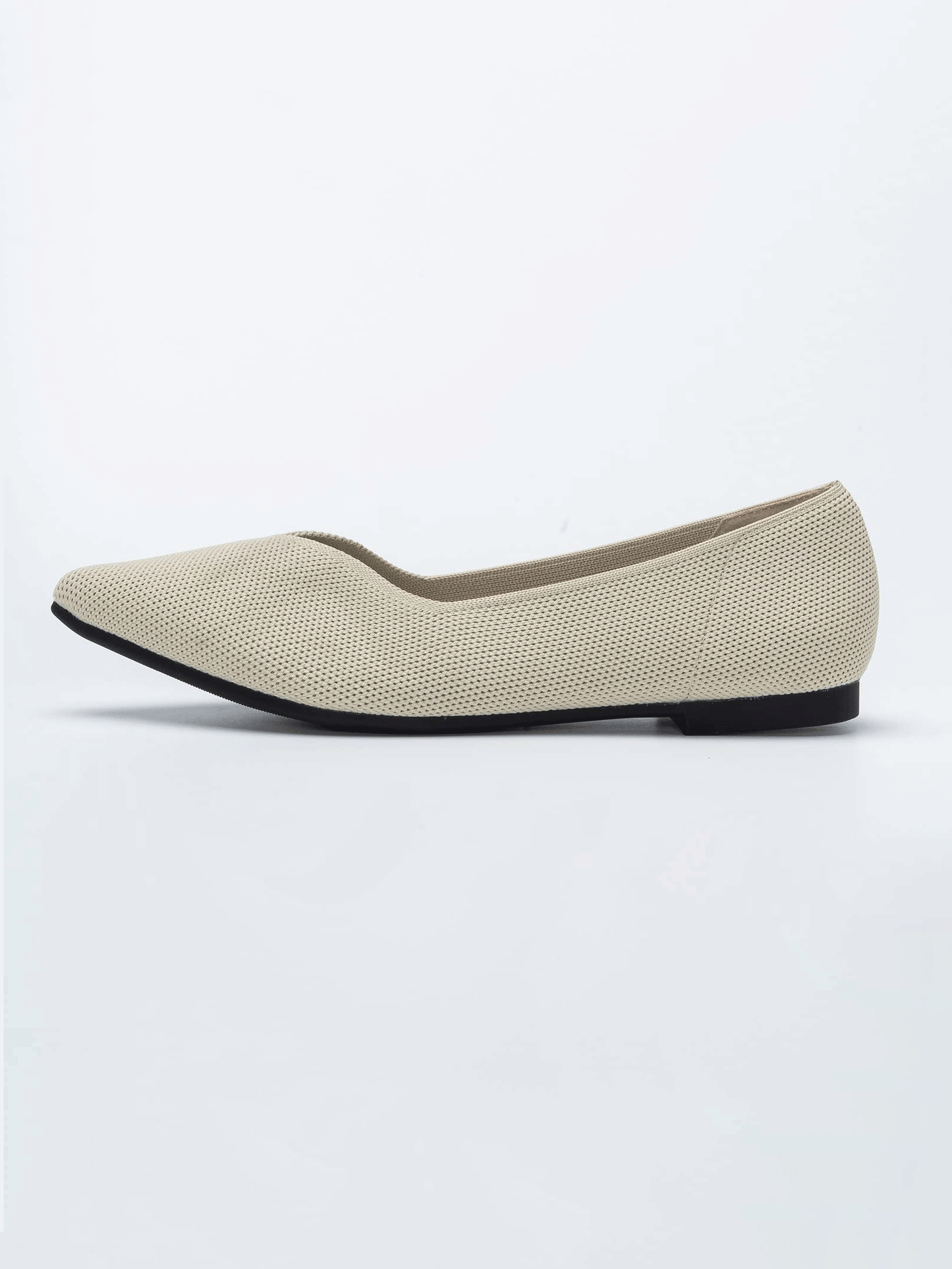 Knitted Pointed Toe Flats Shoes - ECHOINE