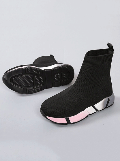 Color Block Mesh Platform Sneakers - ECHOINE