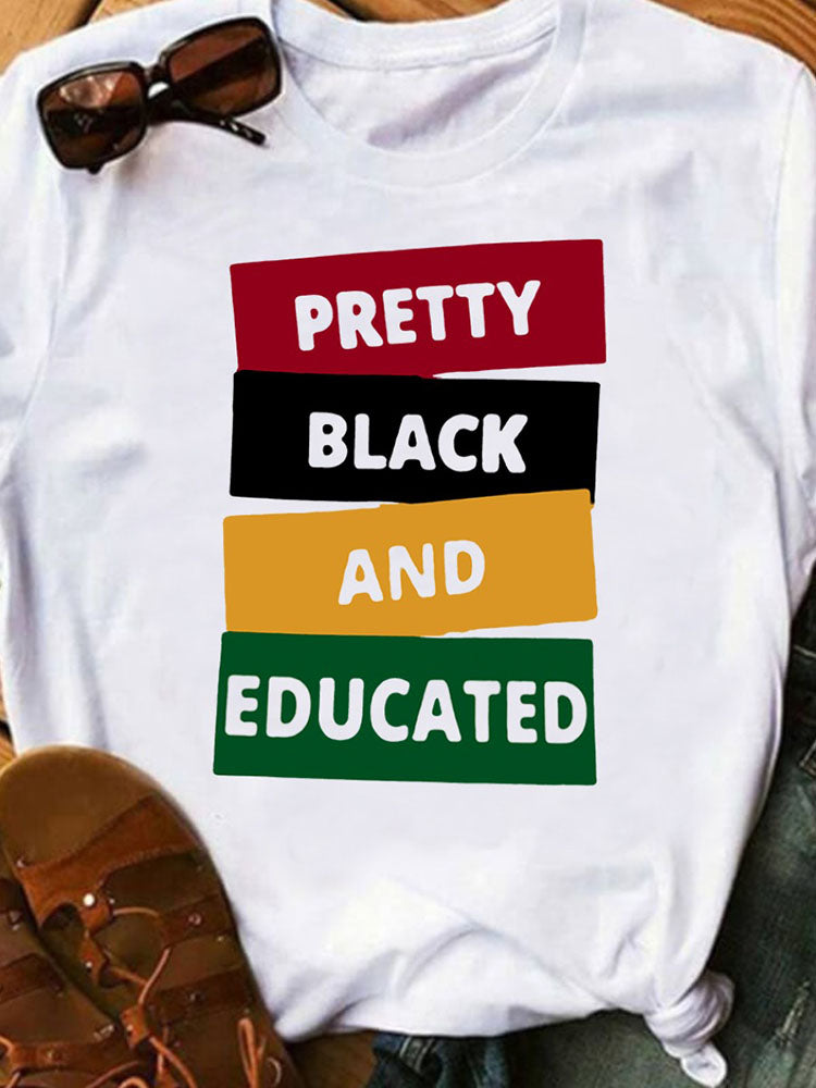 Pretty Black Educated Tee - ECHOINE